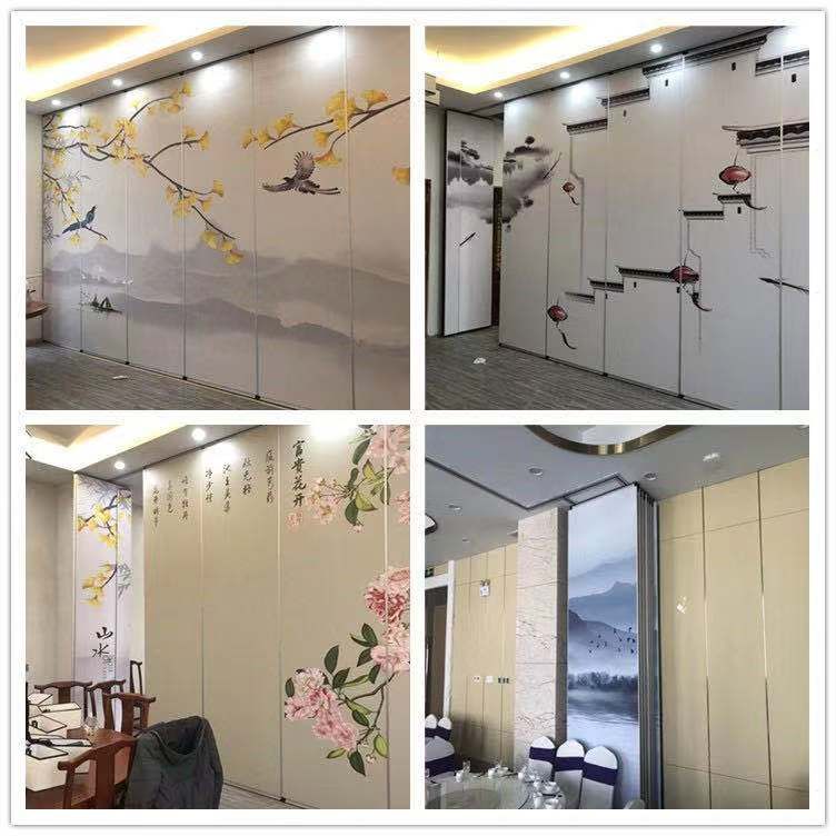 山東酒店活動(dòng)隔斷，吊軌道隔斷工程