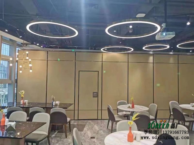 濰坊酒店活動(dòng)隔斷墻飯店包廂，移動(dòng)折疊推拉隔斷
