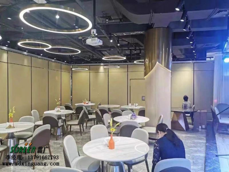 濰坊酒店活動(dòng)隔斷墻飯店包廂，移動(dòng)折疊推拉隔斷